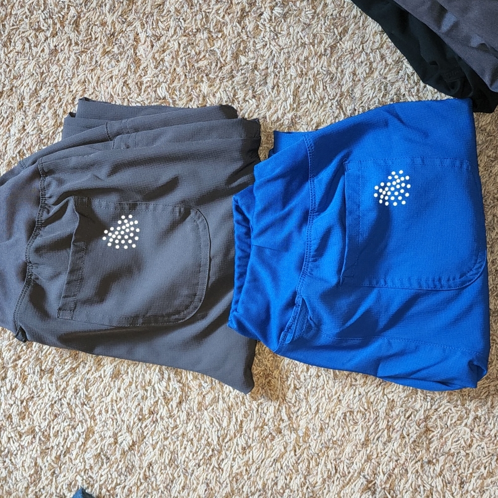 Two pair of heart and soal scrub joggers